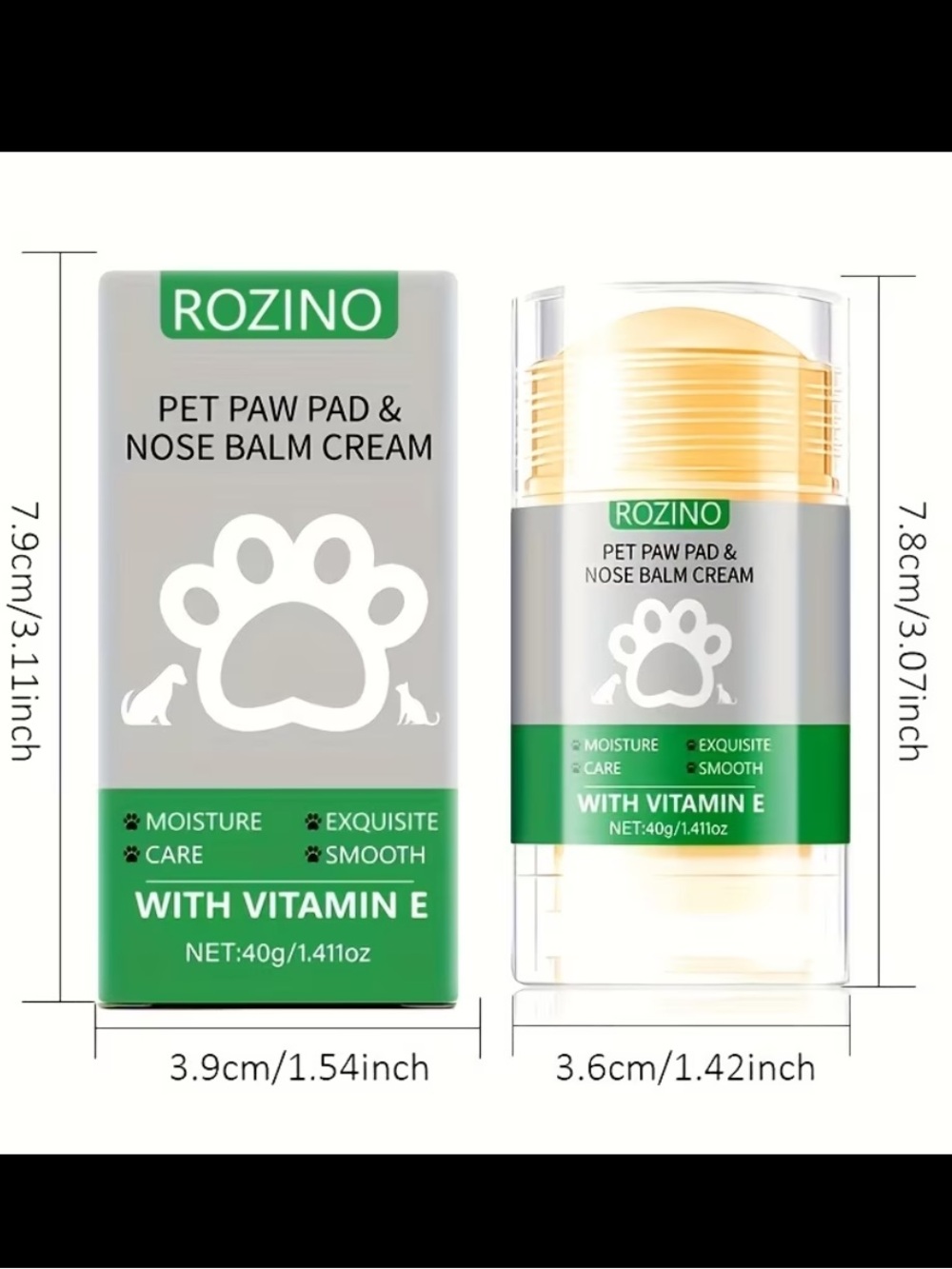 Rozino NIB Pet Paw & Nose Balm Cream - 40grams - Picture 7 of 7
